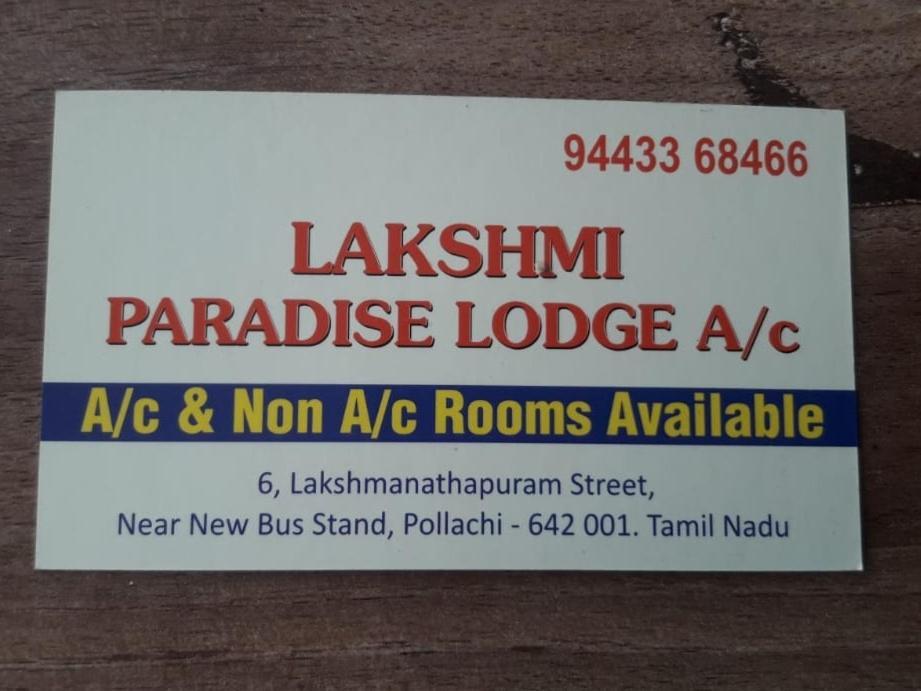 Lakshmi Paradise Lodge A/C Pollāchi Esterno foto